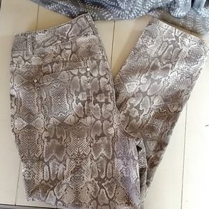 18W Lane Bryant snake print jeans